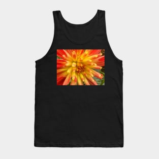 Bursting Yellow and Orange Dahlia of Joy and Happiness Tank Top